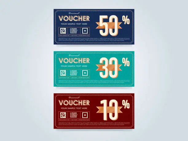 Vector illustration of Gift voucher template, vector layout