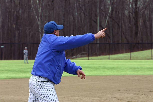 Coach at third baseball hand signals stock pictures, royalty-free photos & images