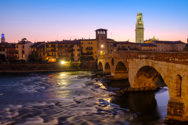 istock Image of Verona. Pietra bridge on Adige river 933328732