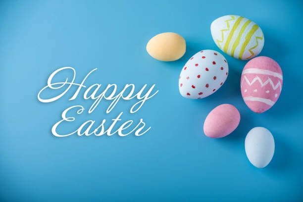 istock Holiday greeting card with text happy Easter 933336360