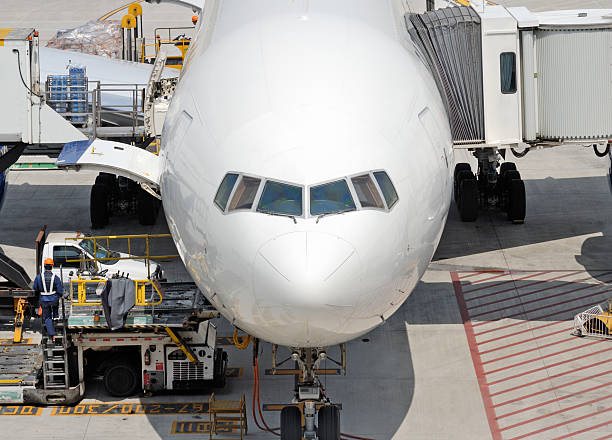 istock frontal view of the boeing aircraft 93334667