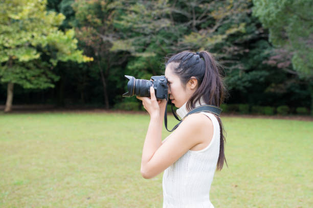 Japanese women taking pictures