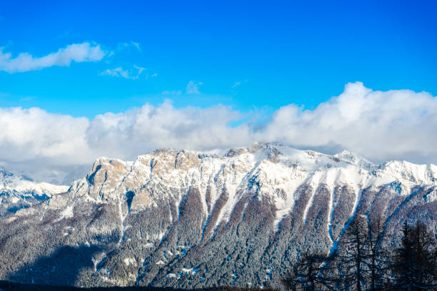 istock Winter landscape in Dolomites Mountains 933383104