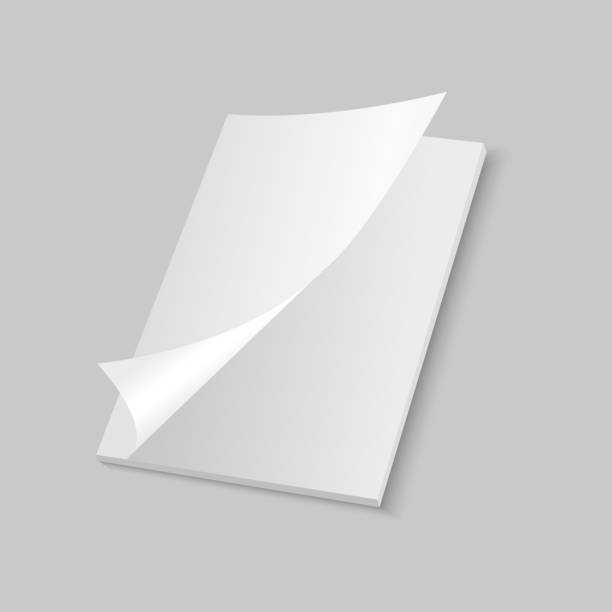 istock Mockup opened magazine, journal, booklet, postcard, flyer, business card or brochure . Vector . 933383722