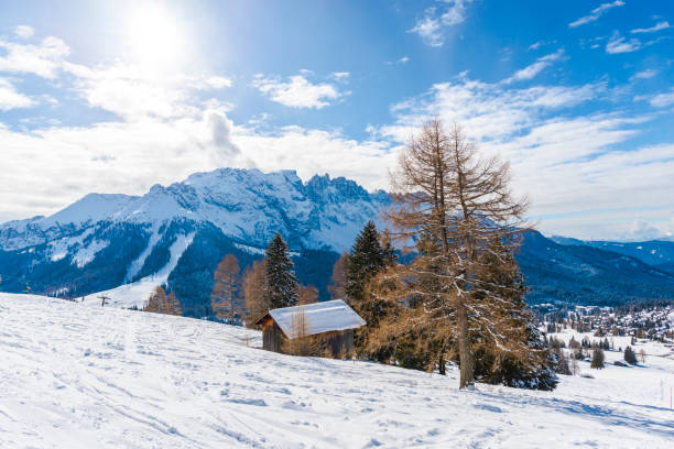 istock Ski resort at carezza, Dolomites Mountains 933386722