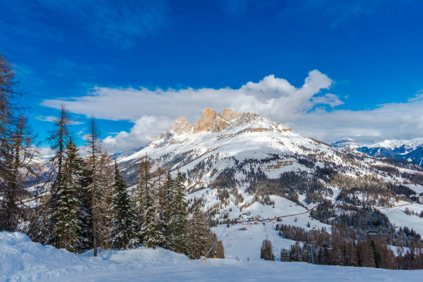 istock Ski resort at carezza, Dolomites Mountains 933386750