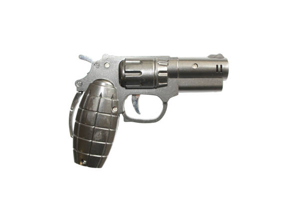 istock Lighter in the shape of a gun isolated on white background 933389944