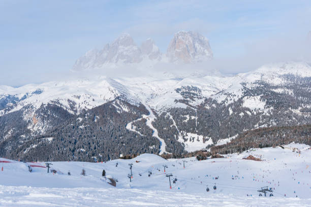 istock Winter landscape in Dolomites Mountains 933393222
