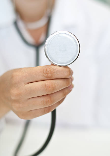 istock Stethoscope in a hand of the doctor 93339426