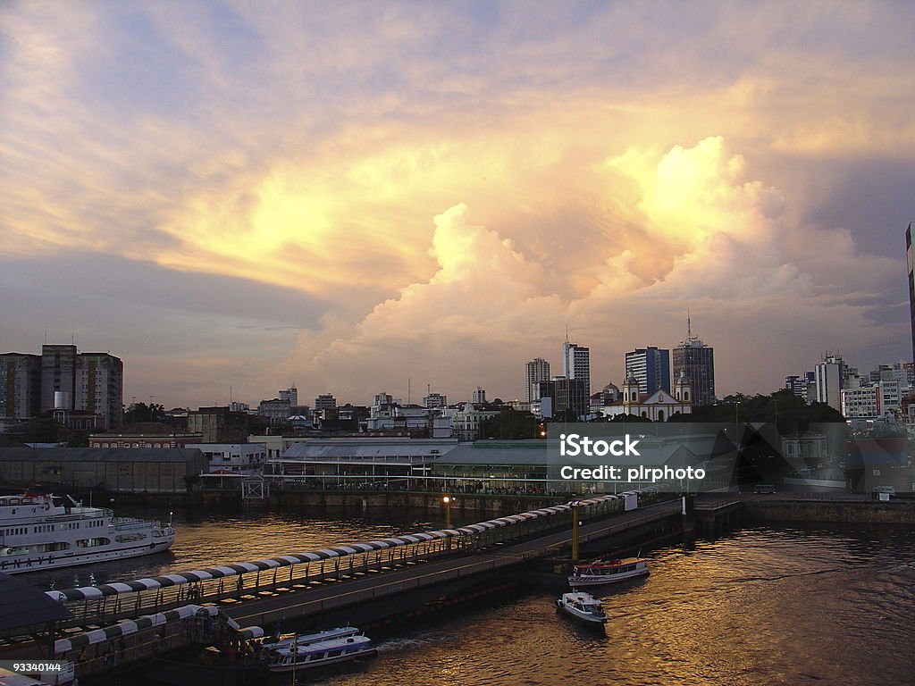 Amazonian Sunset  Manaus Stock Photo