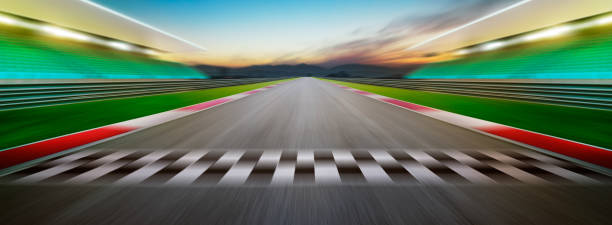 istock View of the infinity empty asphalt international race track 933402022
