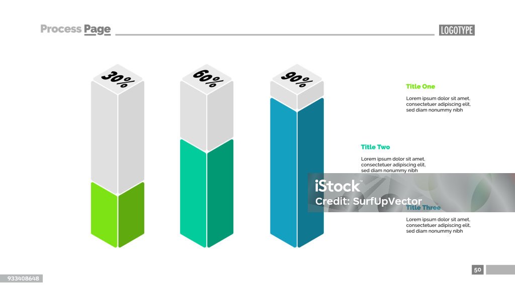 3d Graph Column Three 3d Column Graph Presentation Stock Illustration - Download Image ...