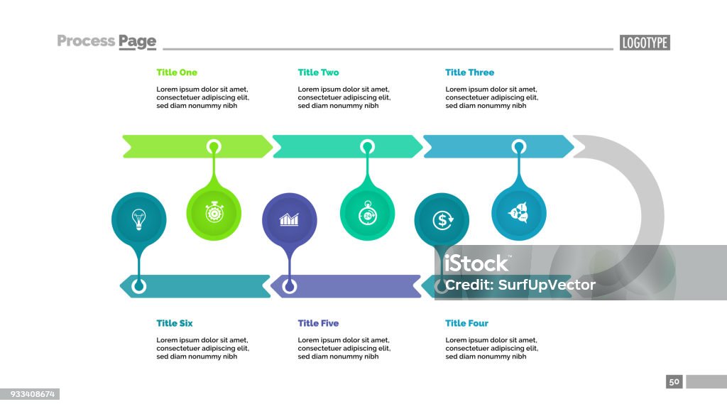 6. Timeline Chart Model Timeline Diagram With Six Steps Template Stock Illustration - Download ...