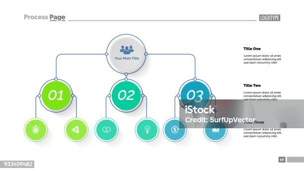 Tree Chart Box Thing Tree Chart With Three Options Template Stock Illustration - Download ...