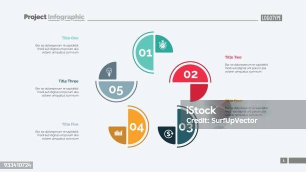 Cycle Chart With Five Elements Template Stock Illustration - Download ...