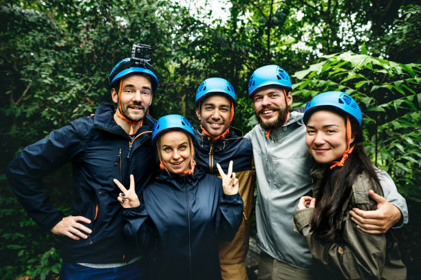 istock Team building outdoor in the forest 933414750