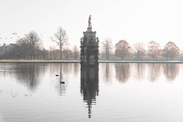 istock Early morning autumn scene at bushy park 933419398