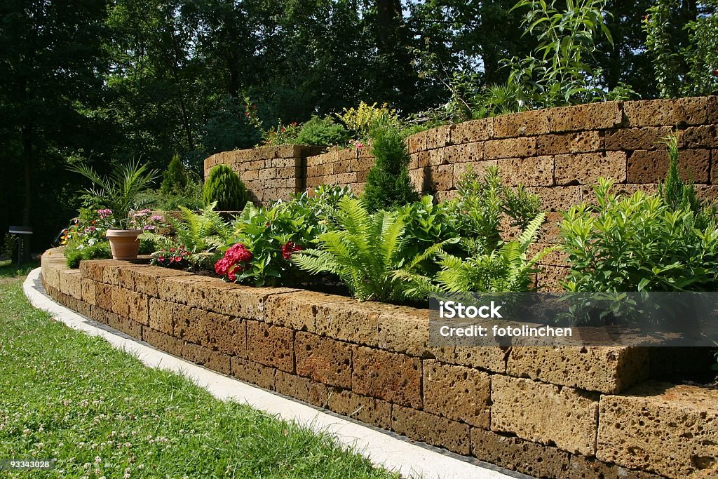 Gardenwall - Lizenzfrei Stützmauer Stock-Foto