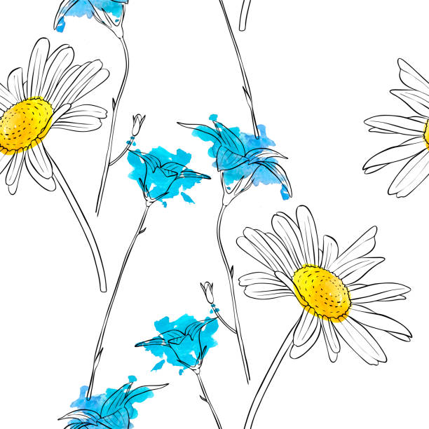 デイジーのベクター描画の花 - beautiful blue sport vertical点のイラスト素材／クリップアート素材／マンガ素材／アイコン素材