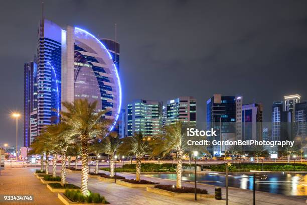 West Bay In Doha Stock Photo - Download Image Now - Capital Cities, Cityscape, Corniche