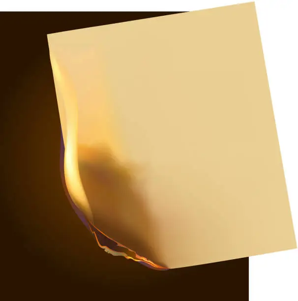 Vector illustration of Burning paper