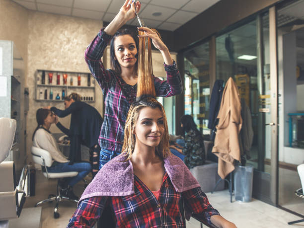 istock Working day inside the hair salon. 933438888