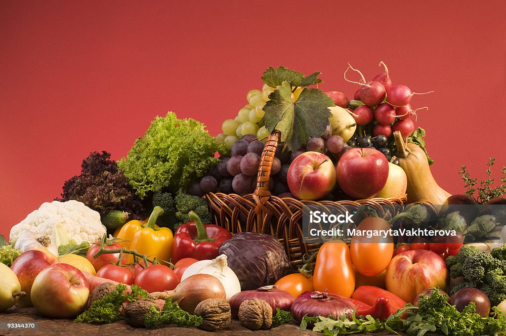 Gemüse und Obst Essen Stillleben - Lizenzfrei Apfel Stock-Foto