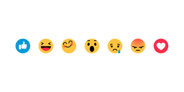 Smiley face, like, heart in isometry. Emotion Icons Smiley face, like, heart in isometry. Emotion Icons. Yellow smiley smiling, crying, angry, afraid, surprised, happy facial expression stock illustrations