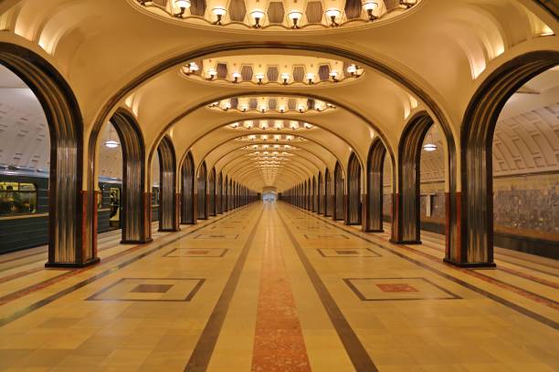 istock Mayakovskaya subway station in Moscow Russia 933450392