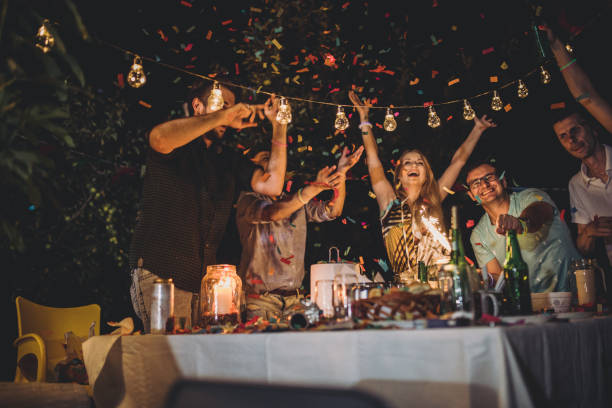 istock Friends enjoying at backyard party 933453772