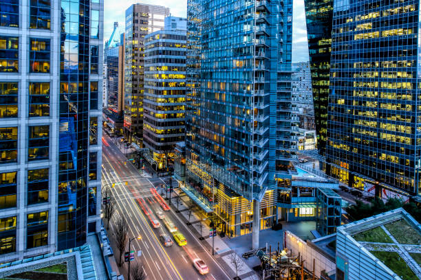 Skyscraper at Vancouver stock photo