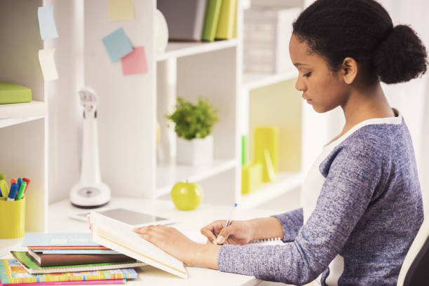 istock Schoolgirl at home 933454862