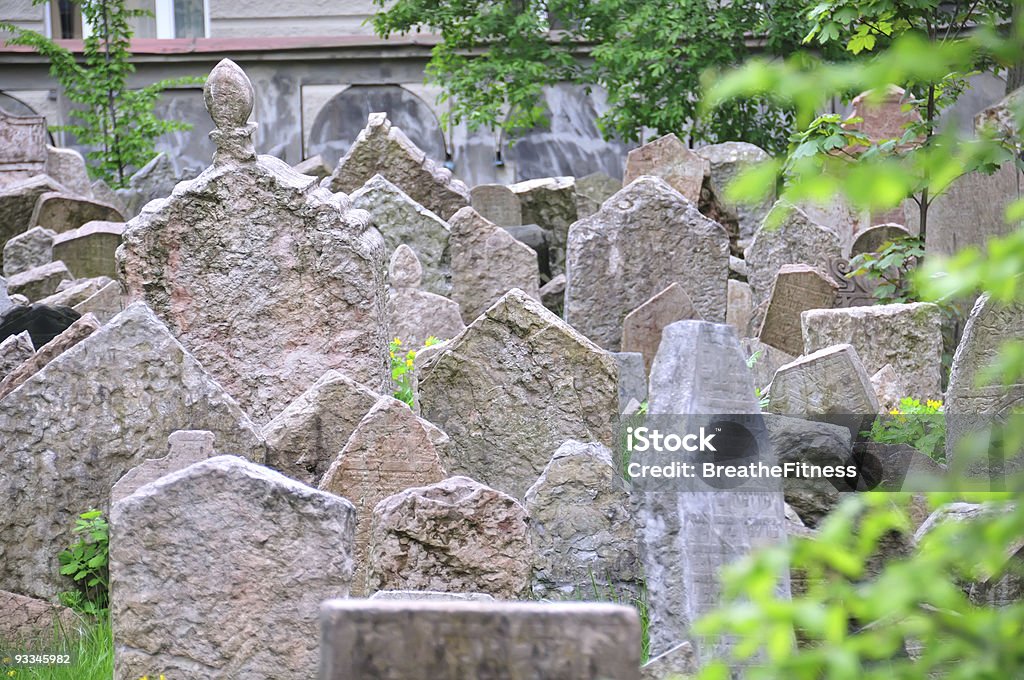 Żydowska cemetery - Zbiór zdjęć royalty-free (Architektura)