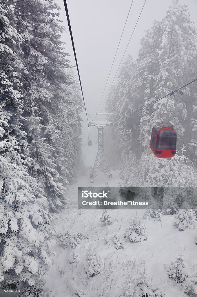 Straßenbahn in den Schnee - Lizenzfrei Schweiz Stock-Foto