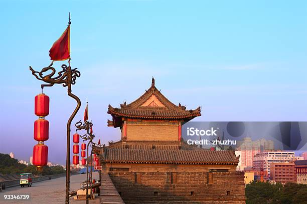 Xian China Cidade Parede - Fotografias de stock e mais imagens de Antigo - Antigo, Ao Ar Livre, Arcaico