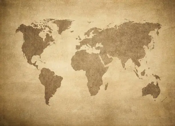 Photo of grunge map of the world
