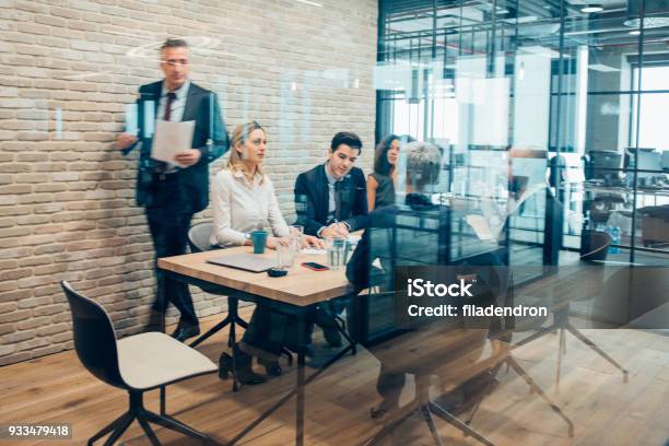 Business Meeting In A Conference Room Stock Photo - Download Image Now - Advice, Office, Meeting