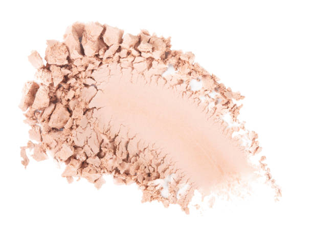 ��파우다 - make up brush face powder make up isolated 뉴스 사진 이미지