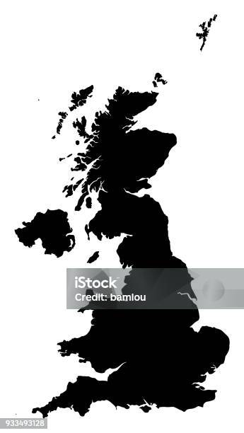 United Kingdom Map Stock Illustration - Download Image Now - UK, Map, England