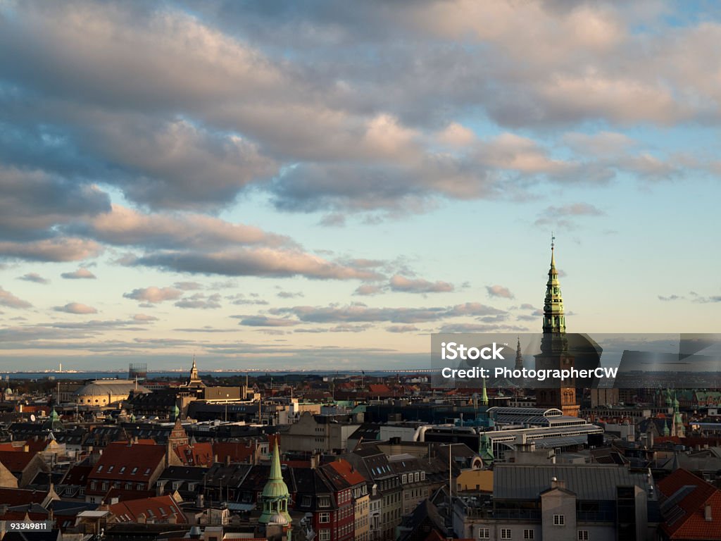Sonnenuntergang über Kopenhagen - Lizenzfrei Architektur Stock-Foto
