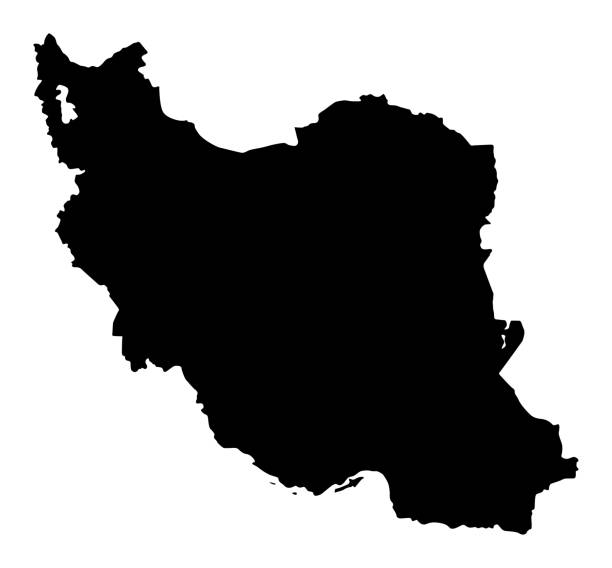 이란에 맵 of - iran stock illustrations