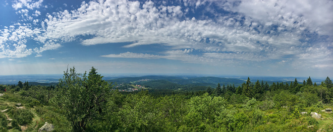 Panoramic view of Feldberg im Taunus on a sunny summer day