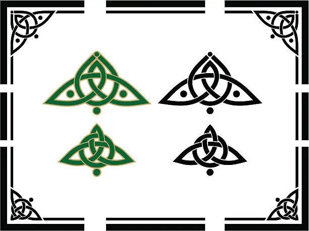 Vector illustration of Celtic Corner Designs