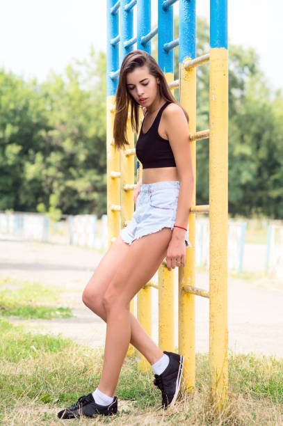 istock A beautiful girl model pose for a photo shoot based on a metal design 933517110