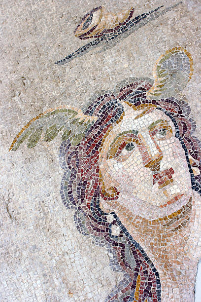 tethys - greek mythology goddess mosaic greek culture foto e immagini stock