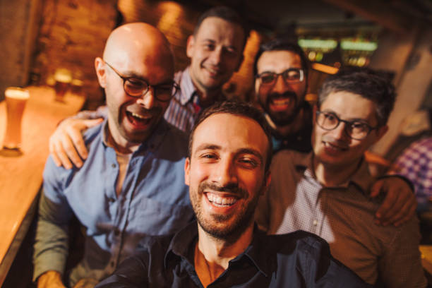 Selfie in a pub with my friends
