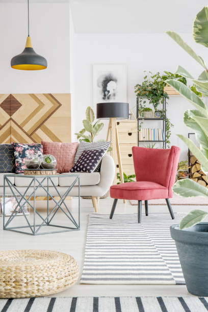 istock Red chair in living room 933547174