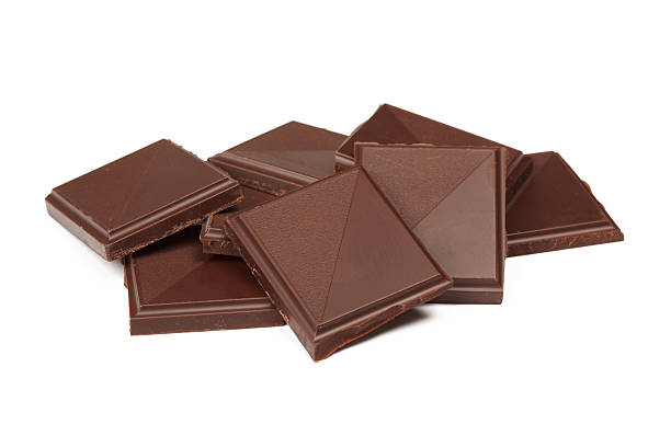 istock Pile of dark chocolate isolated 93354993
