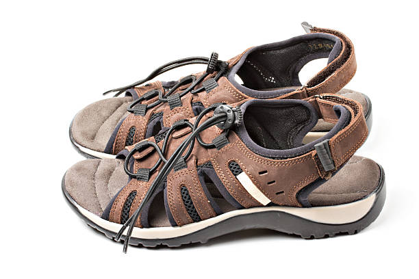 istock Pair of sport sandals isolated 93355051