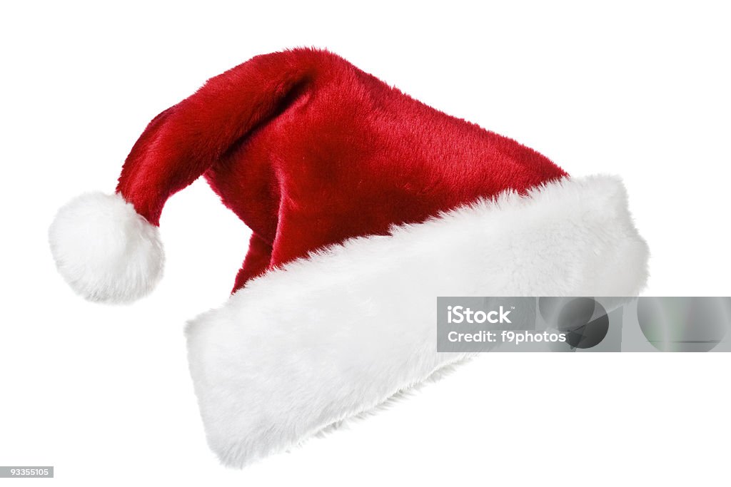 Santa's hat изолированные на белом - Стоковые фото Без людей роялти-фри